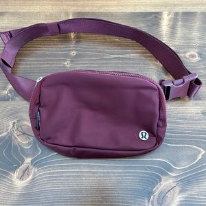 Everywhere Belt Bag 1L rin red merlot color
